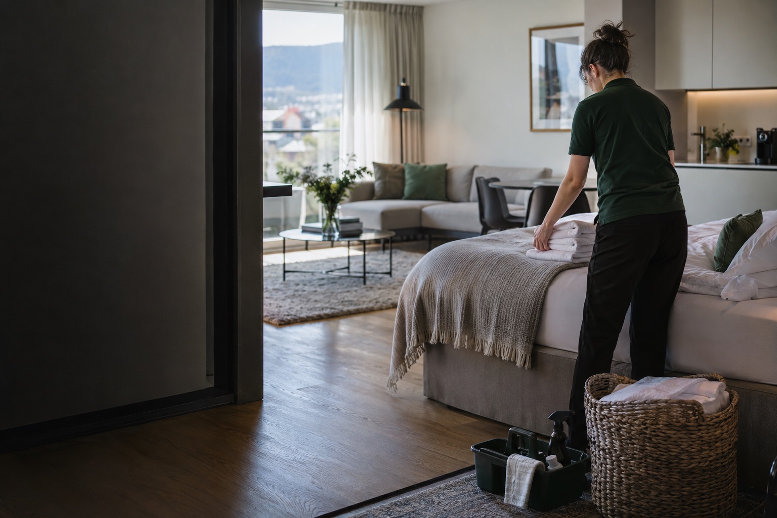 LIVAFS bereitet eine Ferienwohnung für den nächsten Gast vor